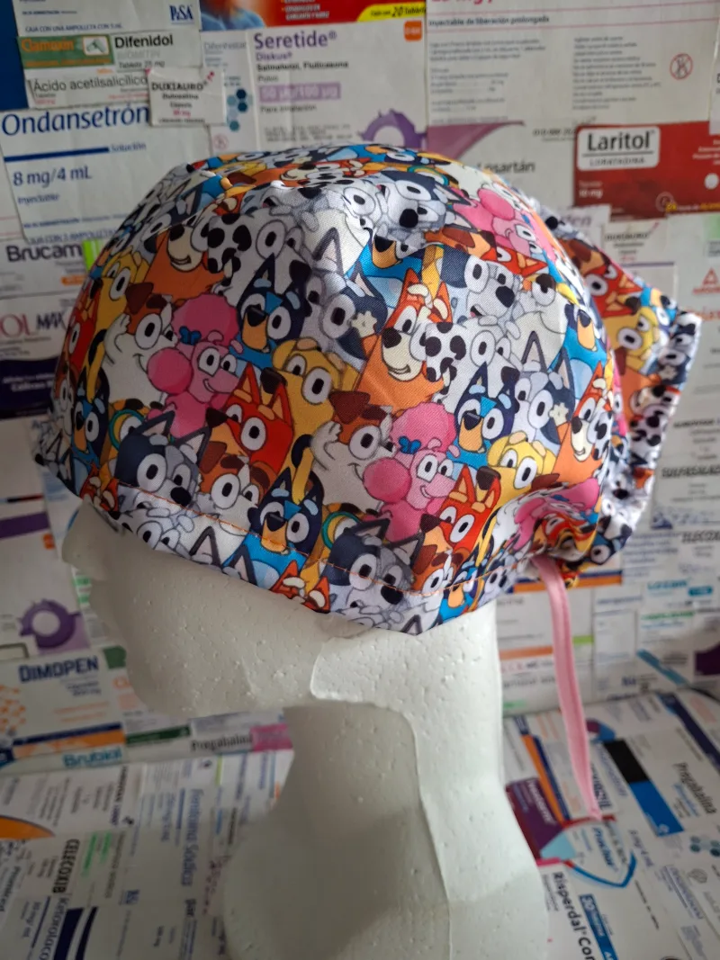 Gorro Quirúrgico Bluey y sus amigos